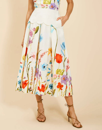 Sonata Scallop Midi Skirt