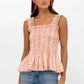 Smocked Tank Top - Sonoma Orange