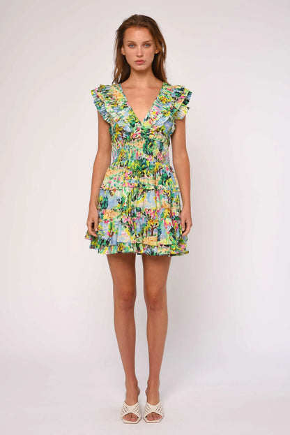 Maribel Dress - Giverny Garden Print