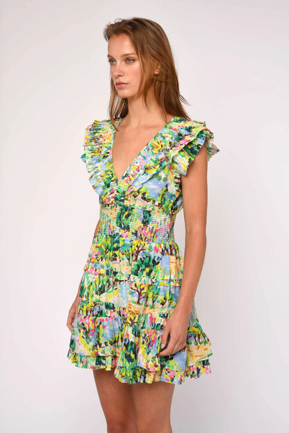 Maribel Dress - Giverny Garden Print