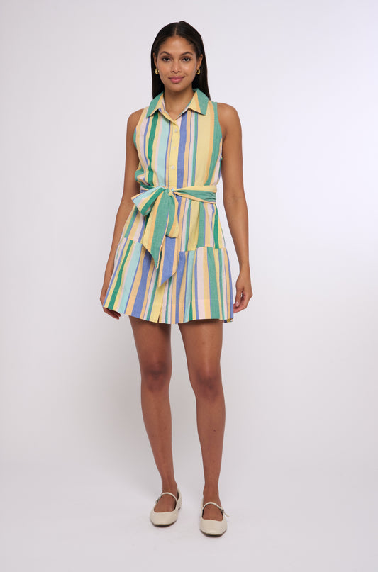 Arlene Dress - Bianca Stripe