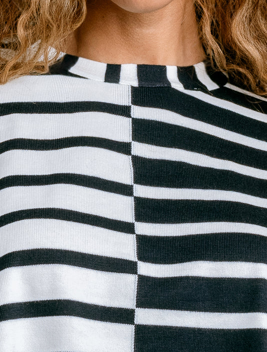 Mauro Top - Navy/White