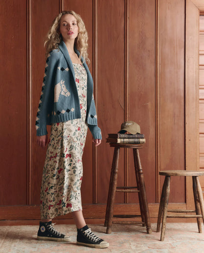 The Stable Lodge Cardigan - Blue Bell