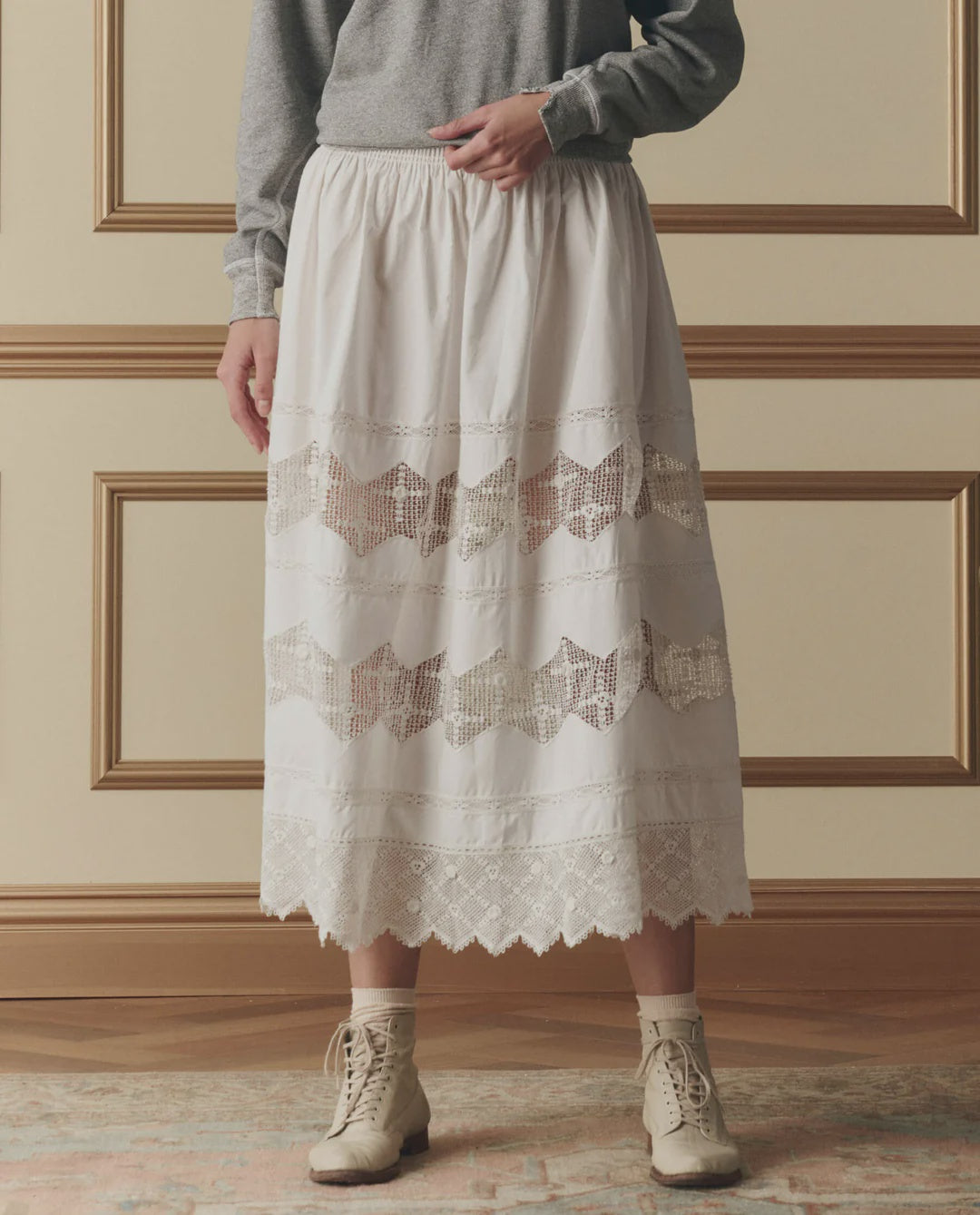 The Rosette Crochet Canary Skirt