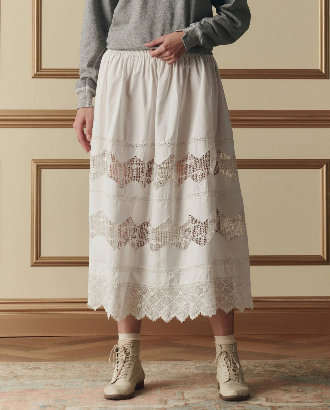 The Rosette Crochet Canary Skirt