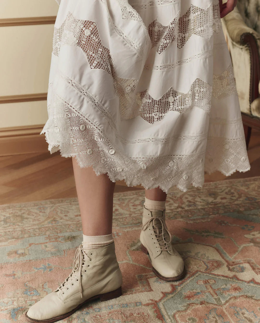 The Rosette Crochet Canary Skirt