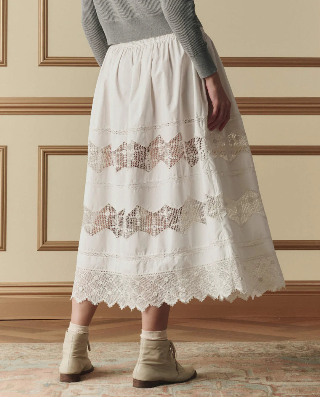 The Rosette Crochet Canary Skirt