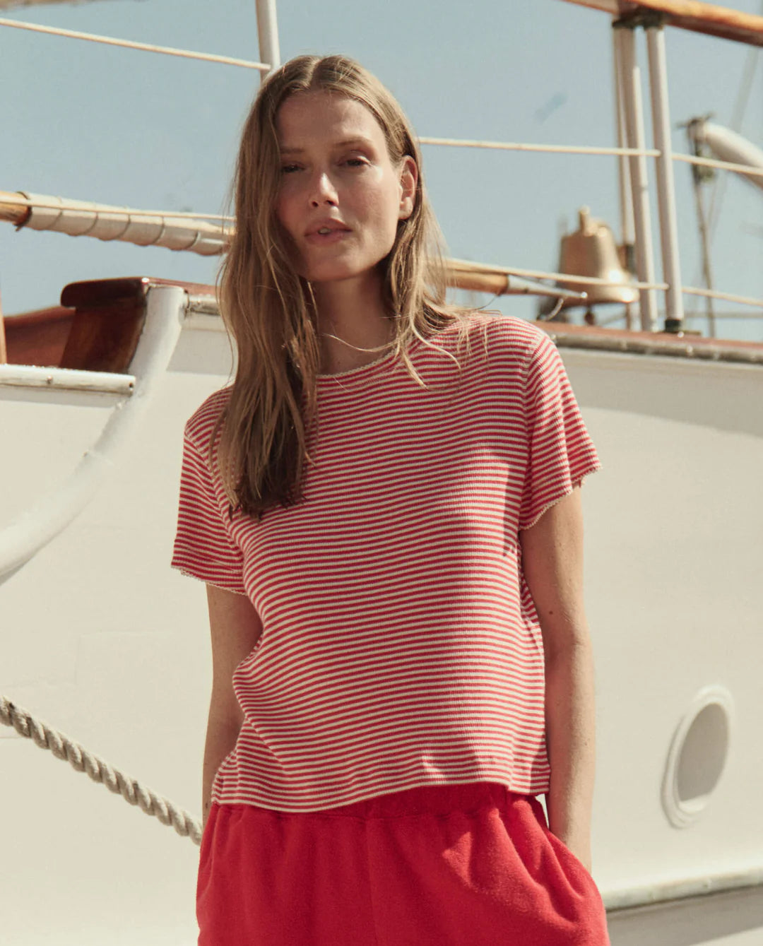 The Little Tee - Pimento Stripe