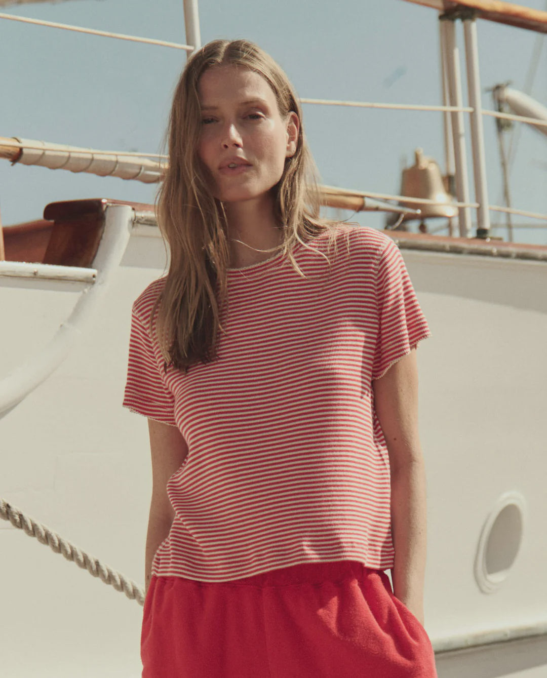 The Little Tee - Pimento Stripe