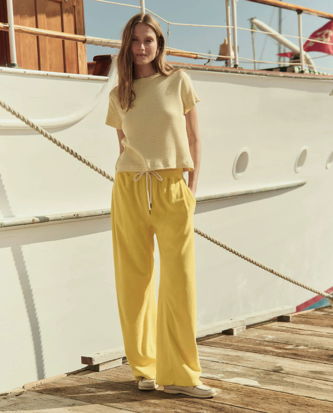The Little Tee - Soft Yellow Stripe