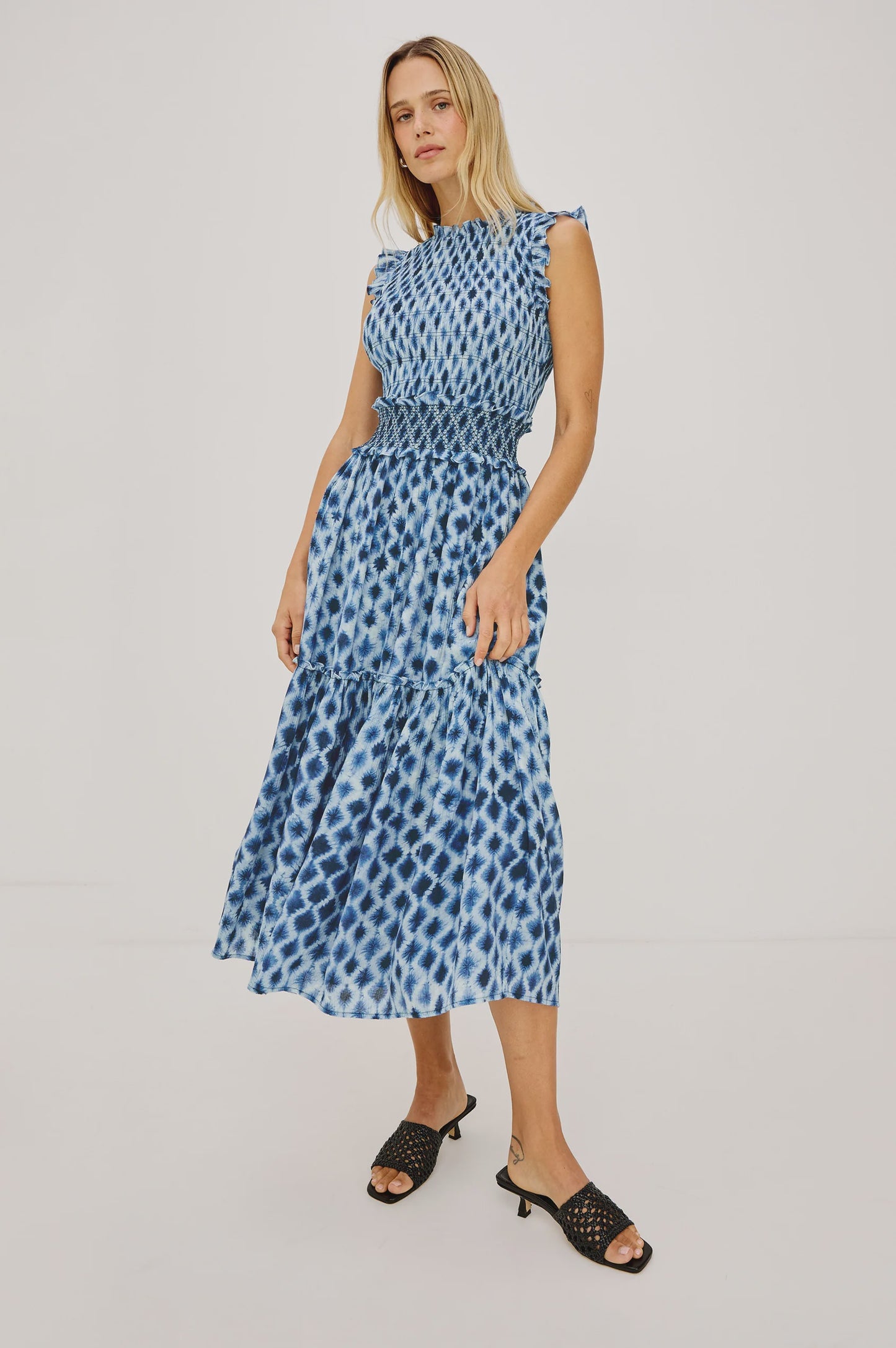Vivier Dress - Sapphire Shibori