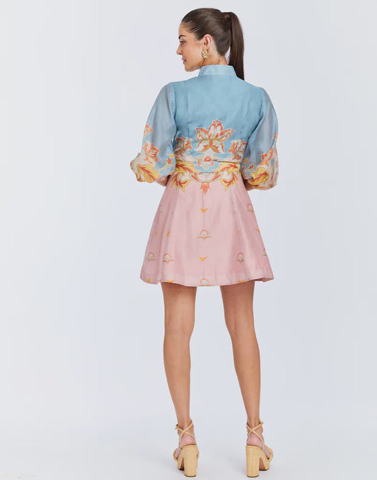 Valencia Dress - Pink/Blue