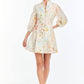 Valencia Mini Dress - Ivory/Floral