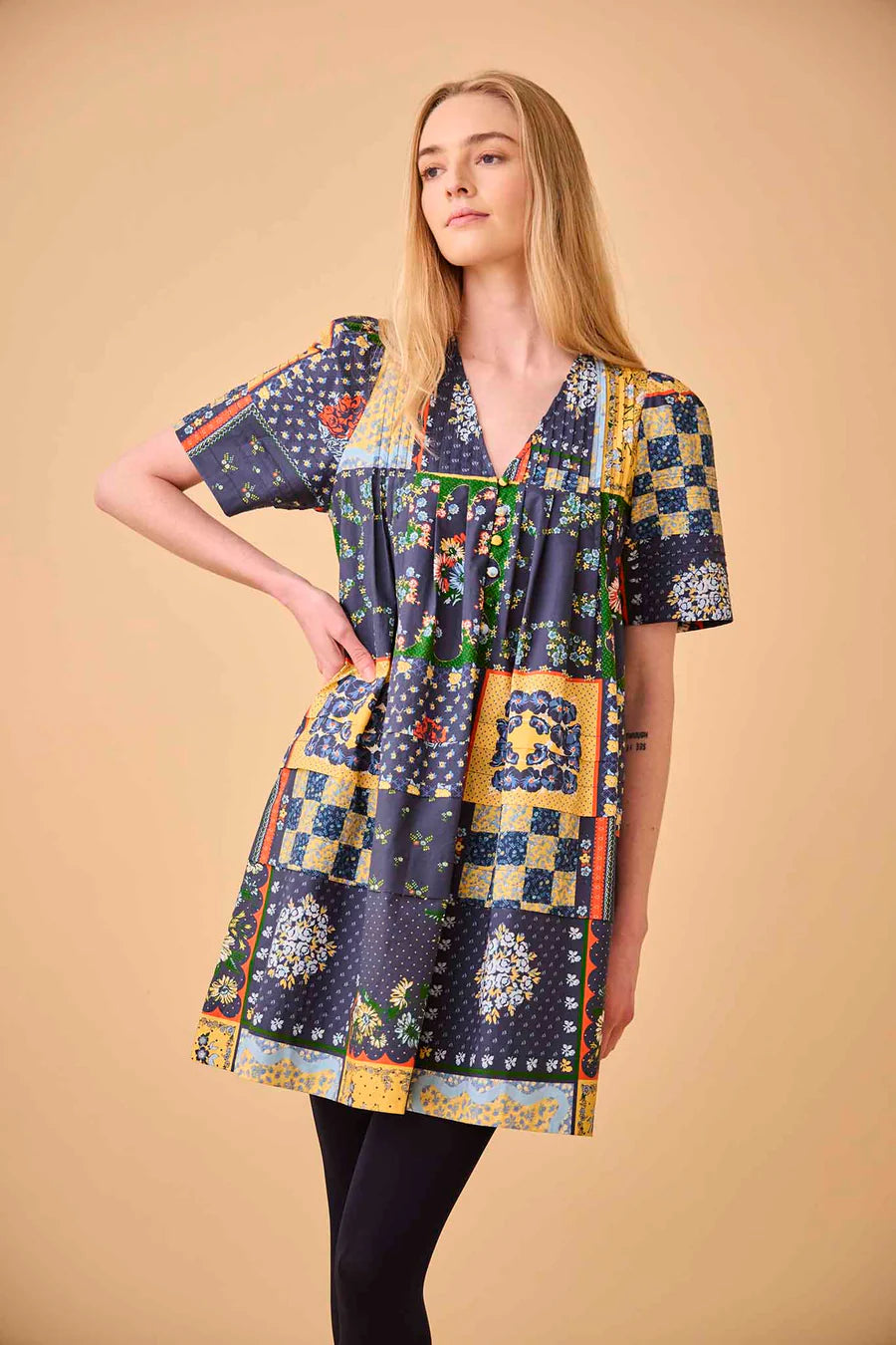 Youjin Dress - Patchwork