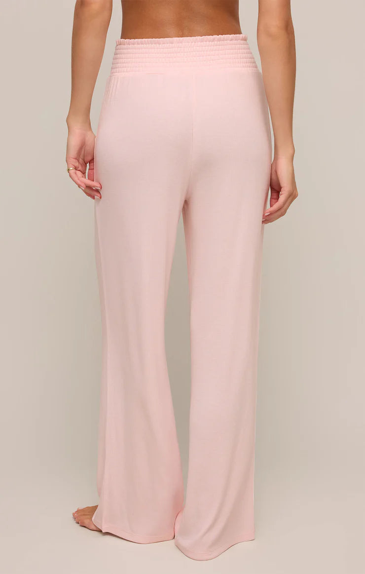 Dawn Lux Rib Pant - Whisper Pink