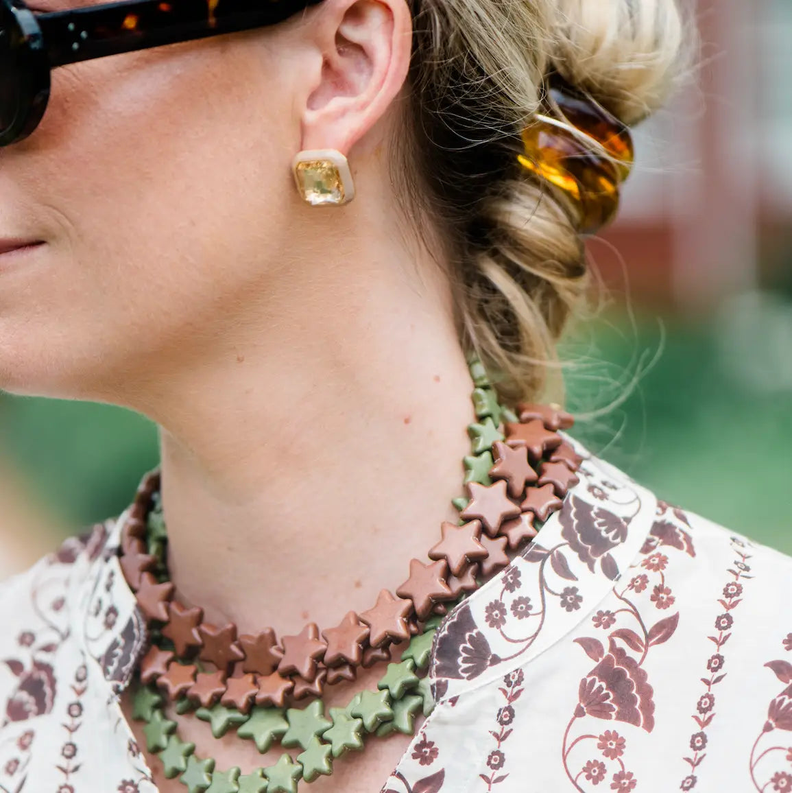 Star Necklace - Brown