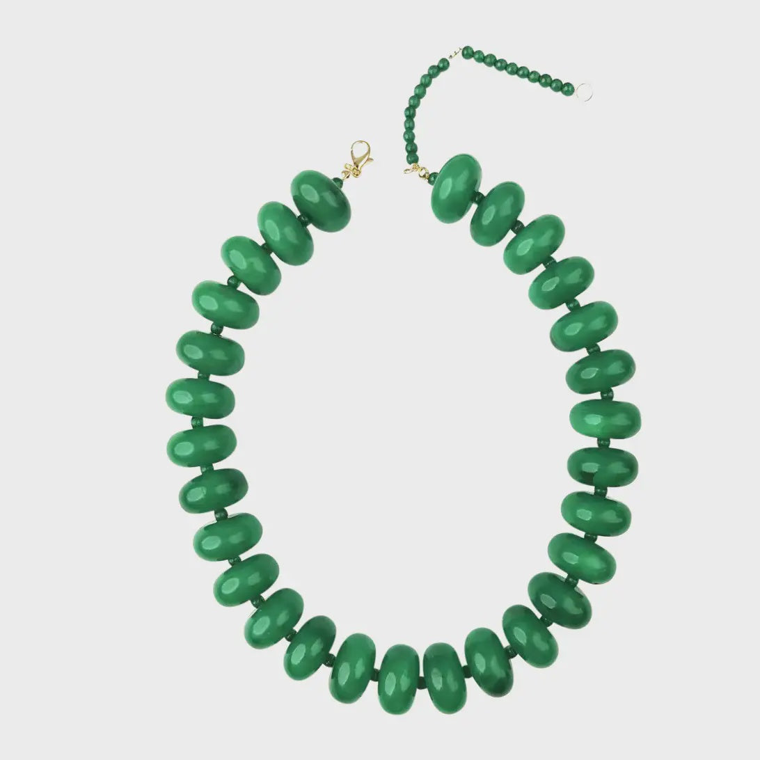 Bailey Beaded Necklace - Green