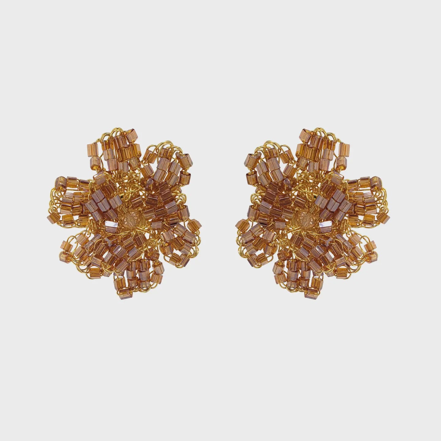 Aster Earrings - Amber