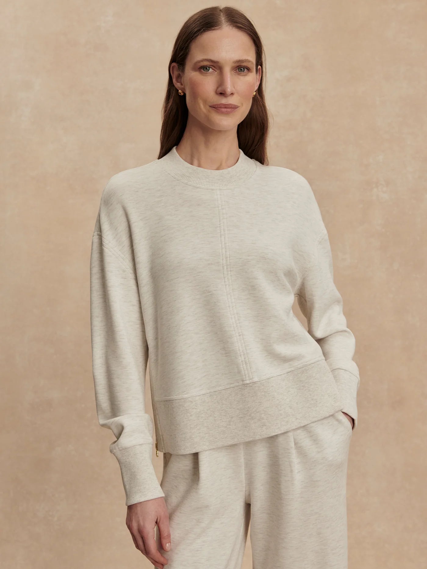 Philippe Crop Sweat - Ivory Marl