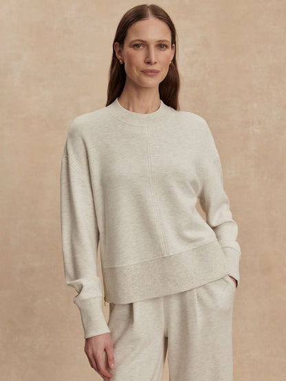 Philippe Crop Sweat - Ivory Marl