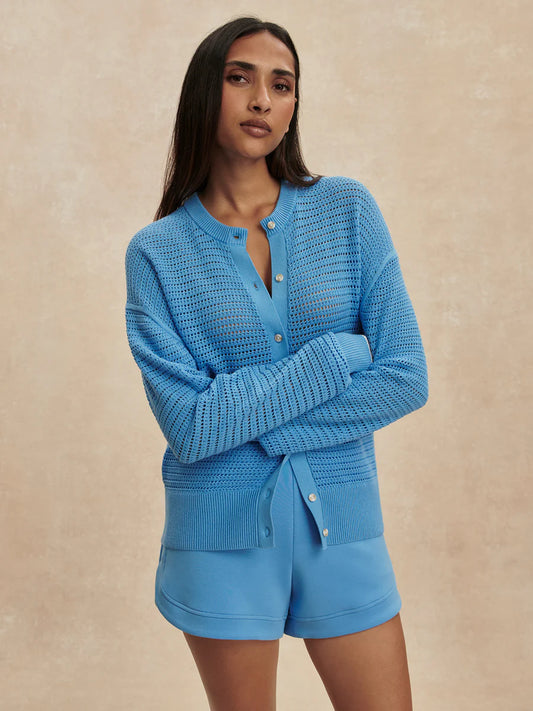 Pembroke Knit Cardigan - Azure Blue