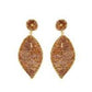 Leaf Earring - Amber