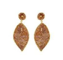 Leaf Earring - Amber