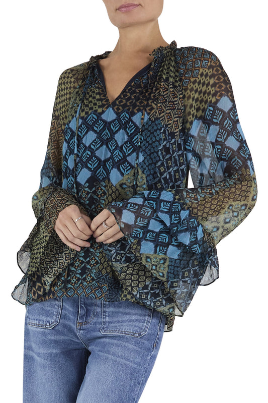 Anya Top - Navy Multi