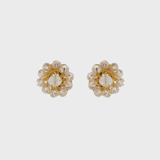 Chloe Earrings - Clear/Gold