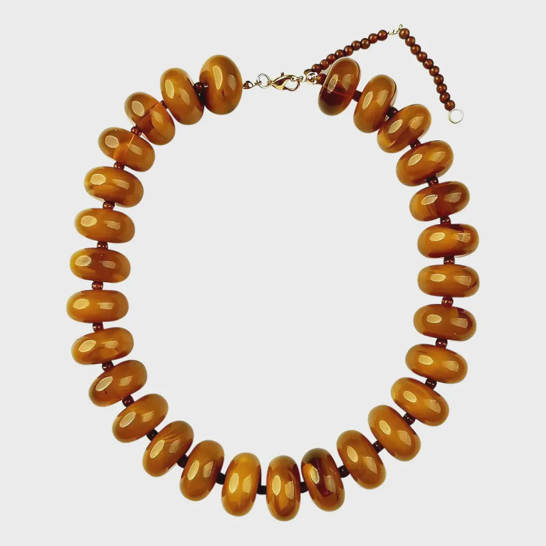 Bailey Beaded Necklace - Tortoise