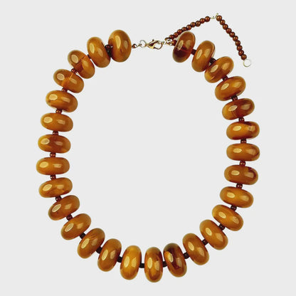 Bailey Beaded Necklace - Tortoise