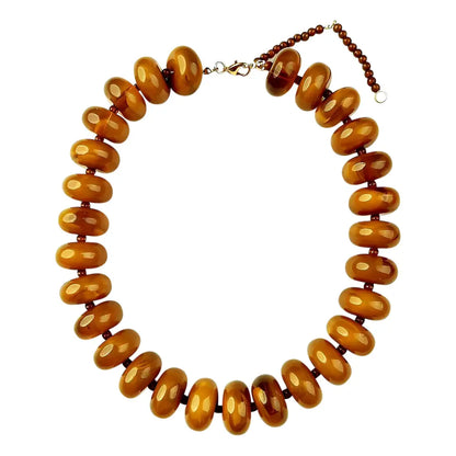 Bailey Beaded Necklace - Tortoise