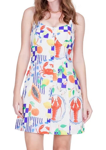 Lobster Luau Tie Back Dress