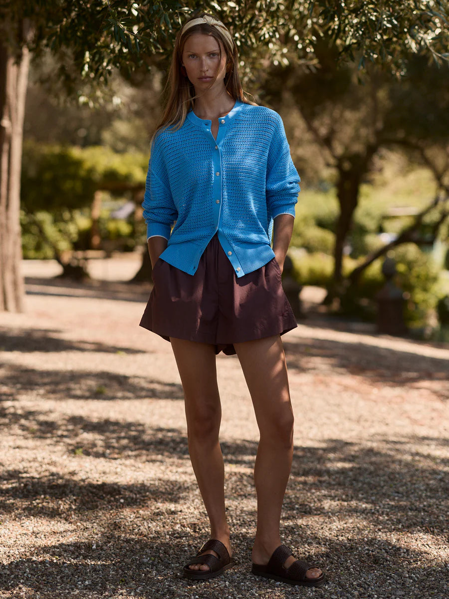 Pembroke Knit Cardigan - Azure Blue