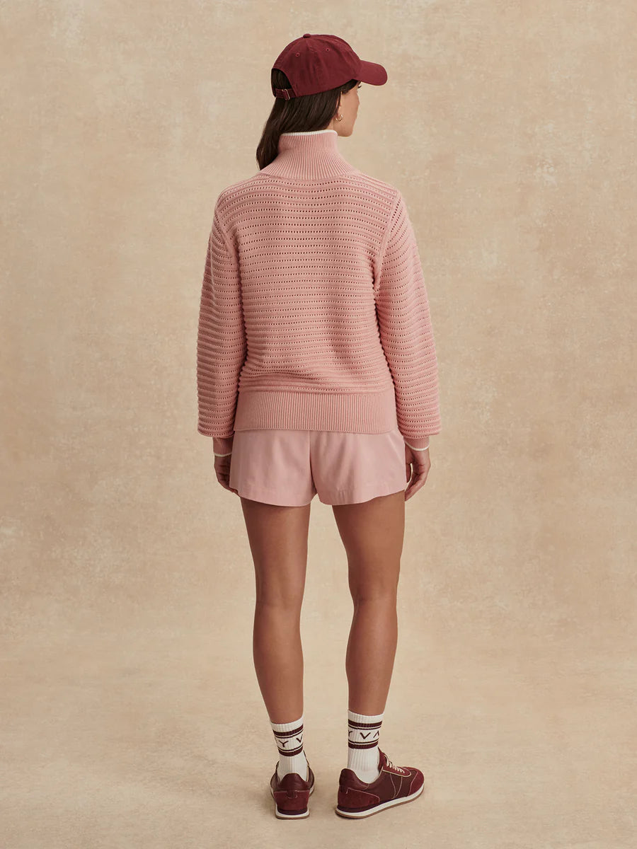 Morwenna Half Zip Knit - Mellow Rose