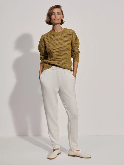 The Slim Zip Hem Pant 29.5 - Ivory Marl