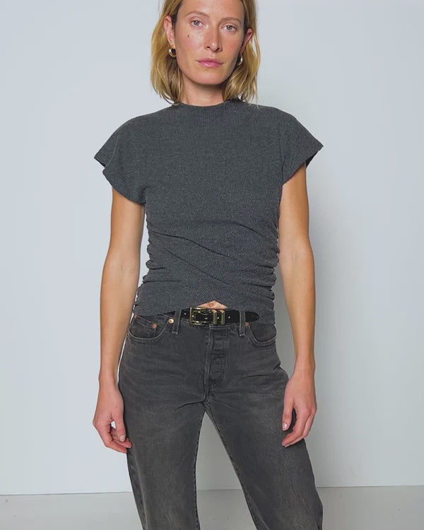 Khloe Top - Dark Charcoal Heather