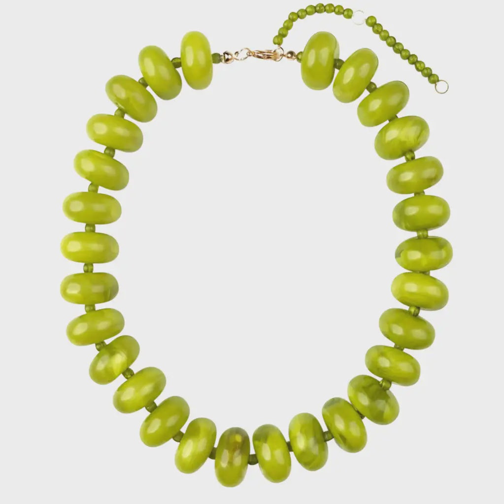Bailey Beaded Necklace - Chartreuse