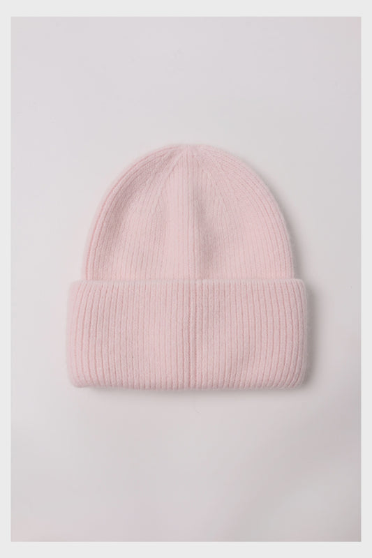 Angora Beanie Hat - Pink