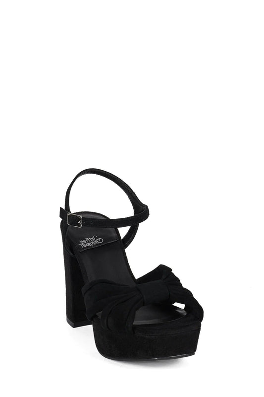 Dalida Platform Sandal - Black Suede
