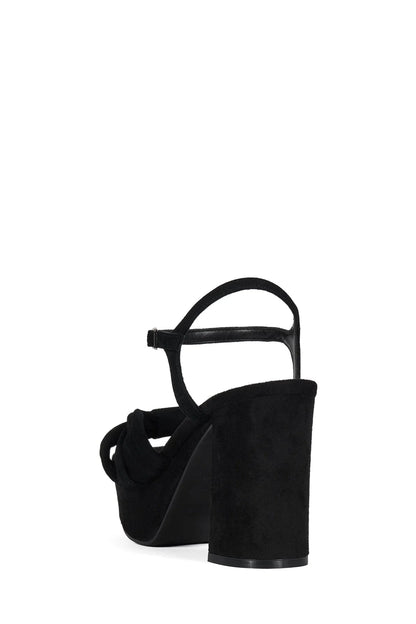 Dalida Platform Sandal - Black Suede