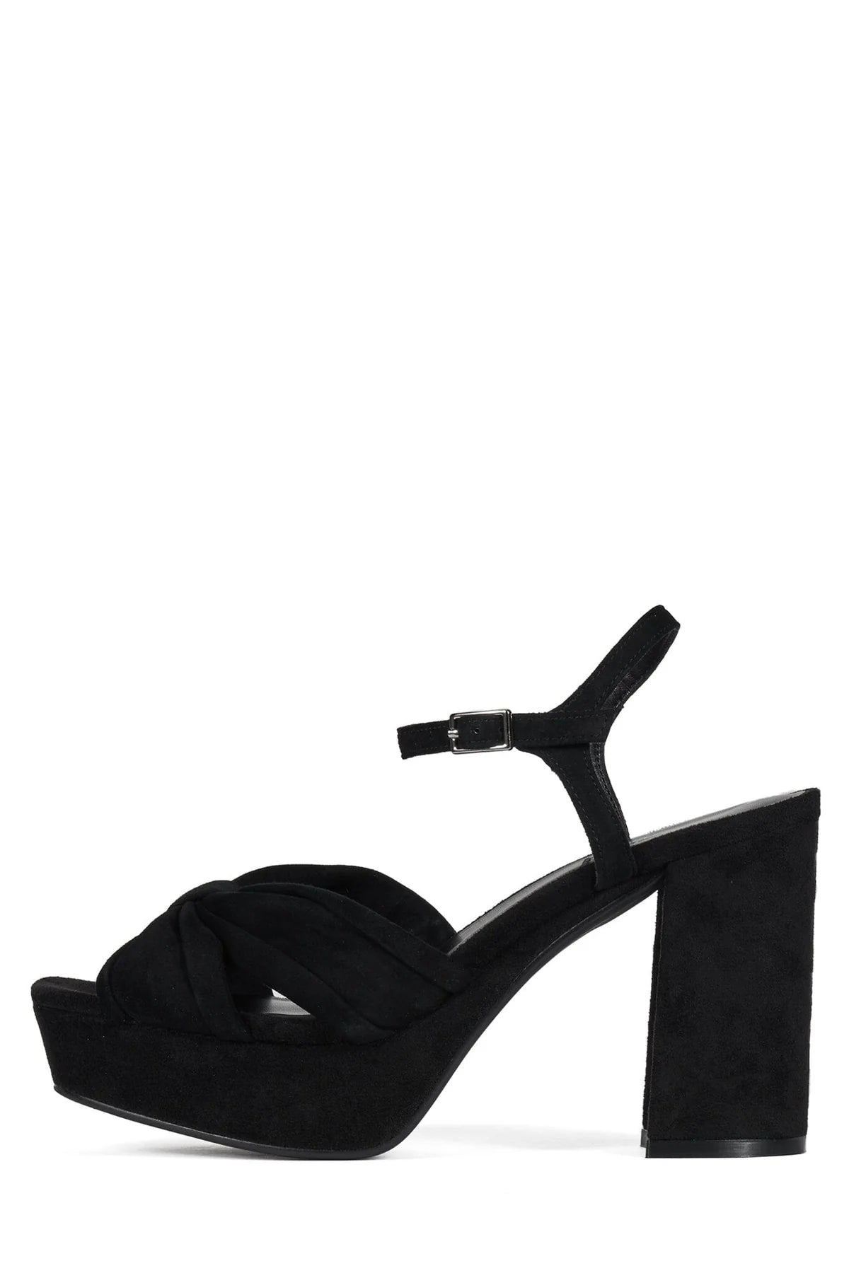 Dalida Platform Sandal - Black Suede
