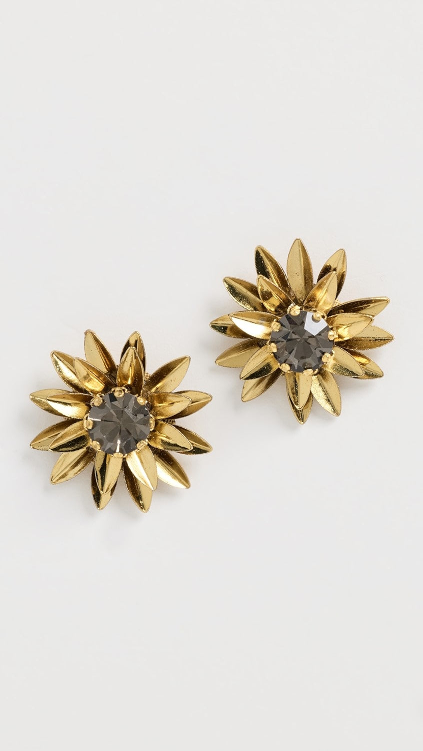 Aretha Earring-Gold & Gunmetal