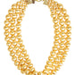Diana Gold Triple Strand Beaded Necklace