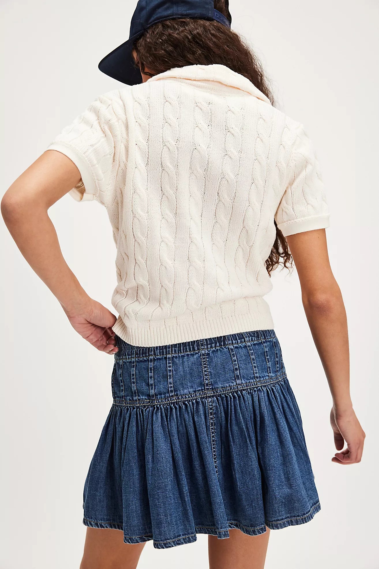 Roselle Denim Mini Skirt