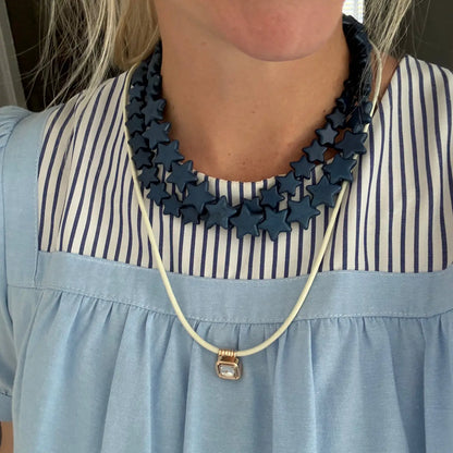 Star Necklace - Navy