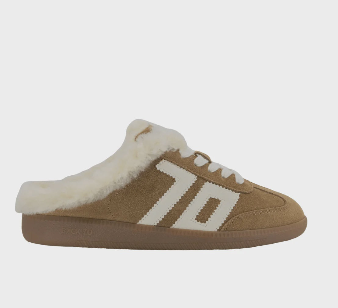 Easter Fl Backless Sneaker in Tobacco/White