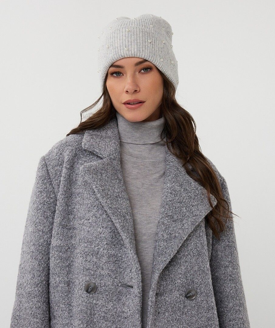 Grey Pearl Beanie