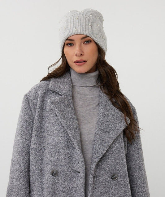 Grey Pearl Beanie