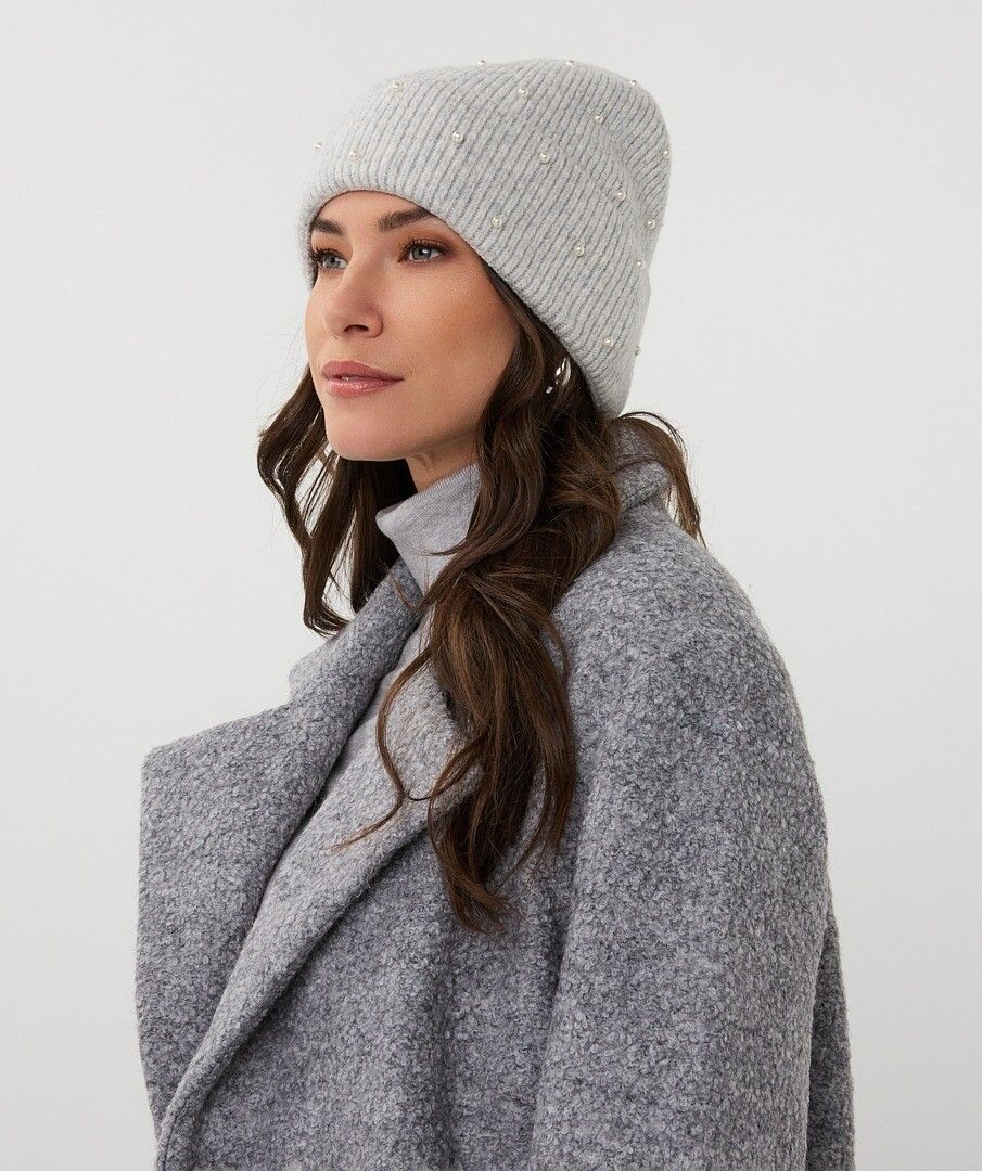 Grey Pearl Beanie